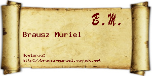 Brausz Muriel névjegykártya
